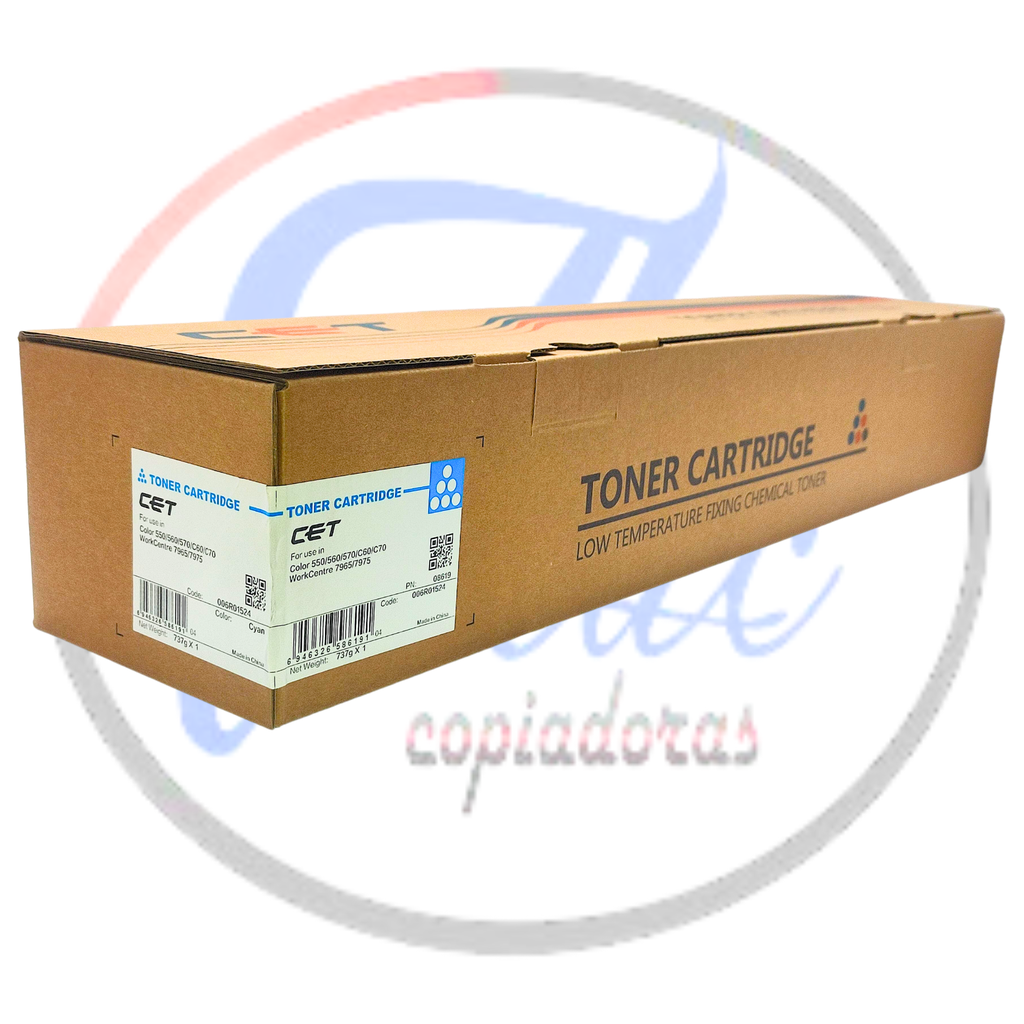 Cartucho de Tóner Cyan Xerox WC 7965/7975 (CET)