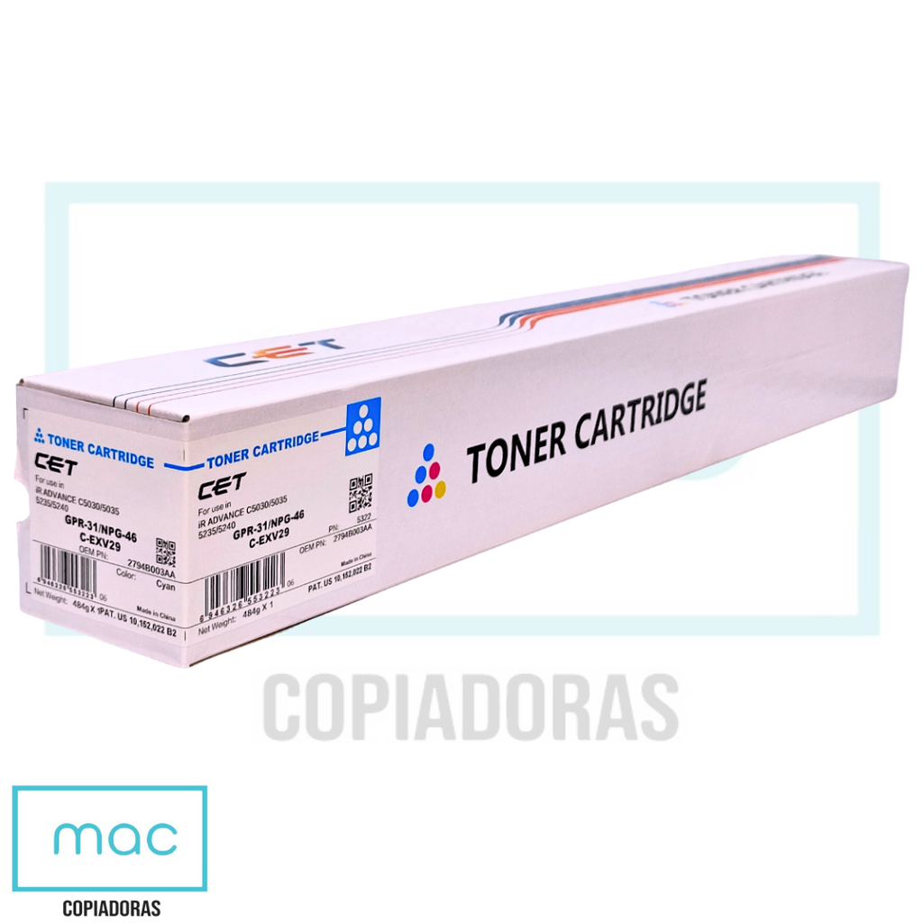 TONER CANON IR C5030/5235 CET CYAN