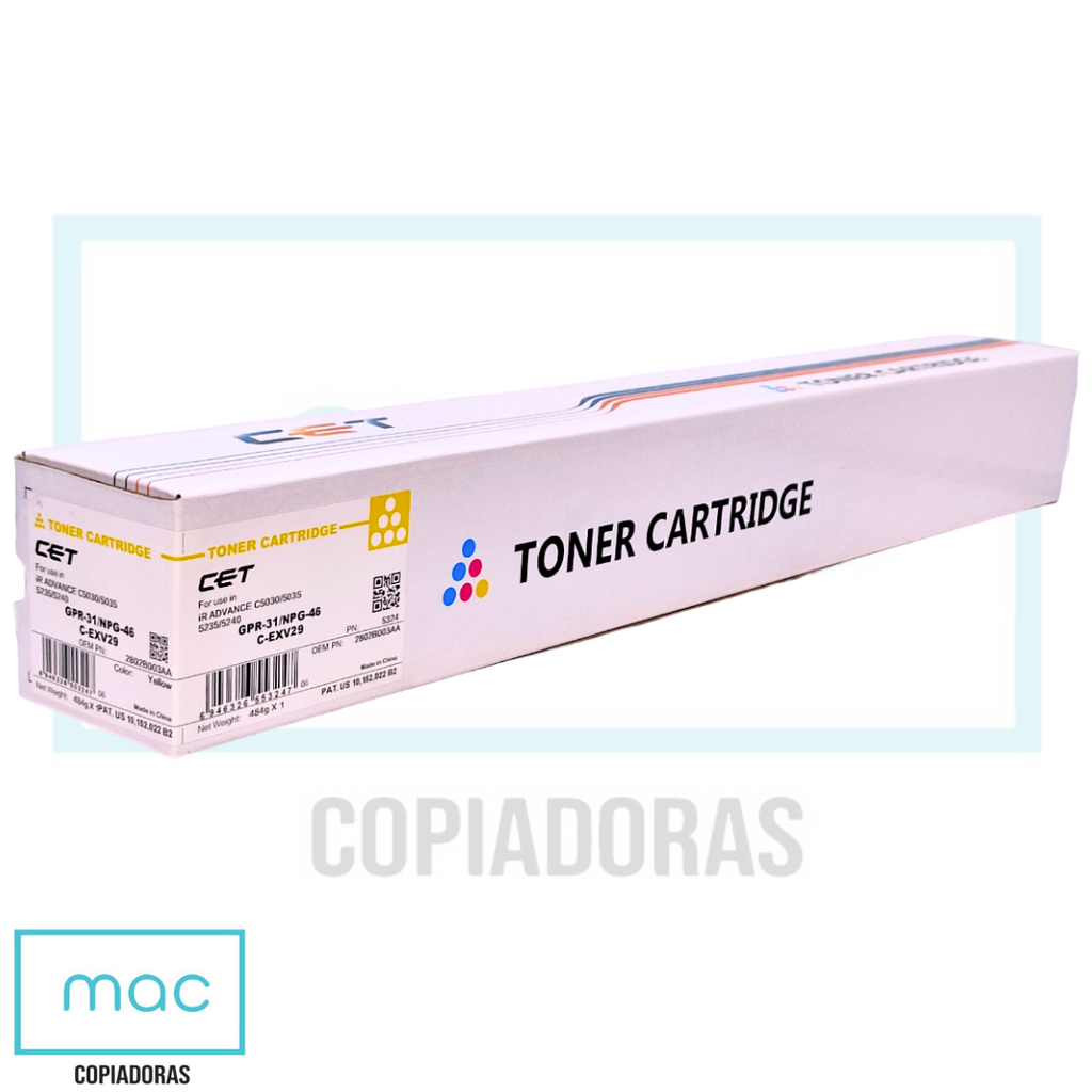 TONER CANON IR C5030/5235 CET YELLOW