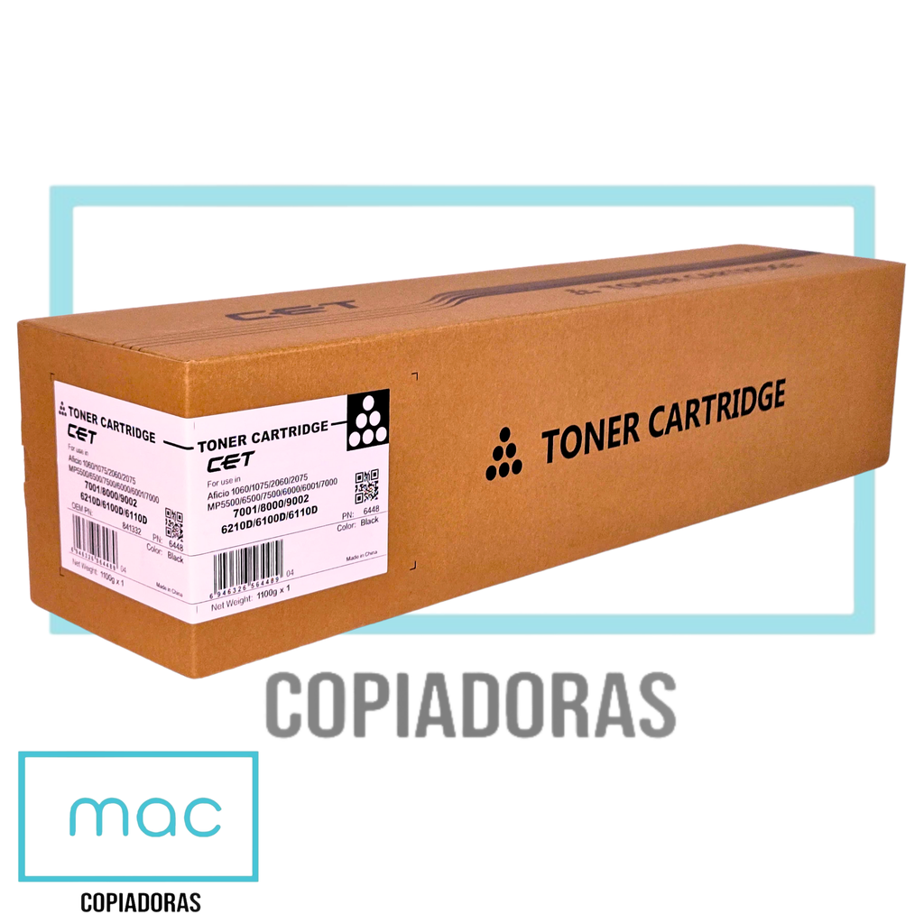 Tóner Ricoh MP 8000/6001/7001/8001/7502/6002/7503 Tipo  6110D (CET)